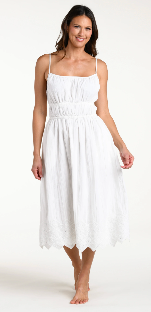 Crinkle Collective Midi Dress - White The Island Cabana Crinkle Collective Midi Dress - White The Island Cabana