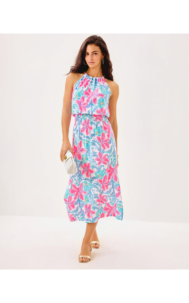 beachside midi dress Gracelyn Halter Midi Dress Multi Beachside – The Island Cabana