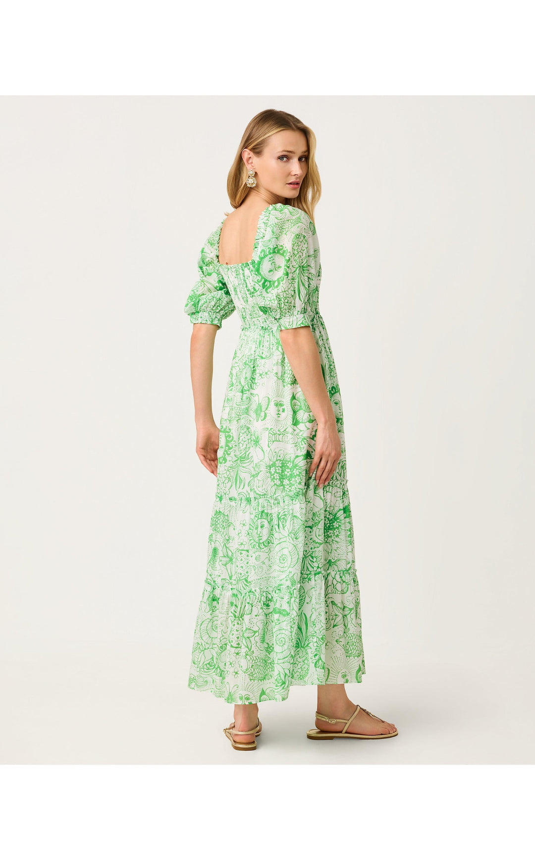 hadley smocked maxi dress Hadly Short Sleeve Smocked Maxi Dress Fleur De Lilly – The Island Cabana