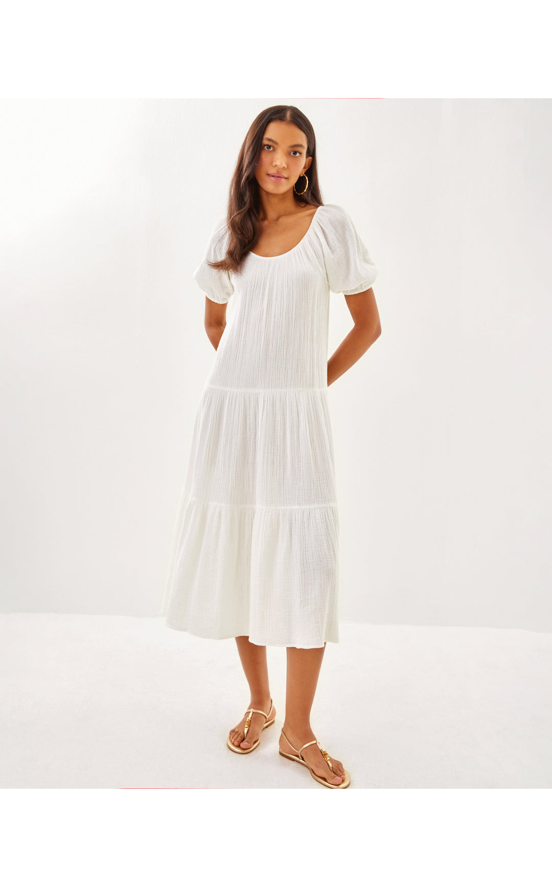 open lace back dress La Blanca Riviera Resort Halter Midi Dress Cover Up